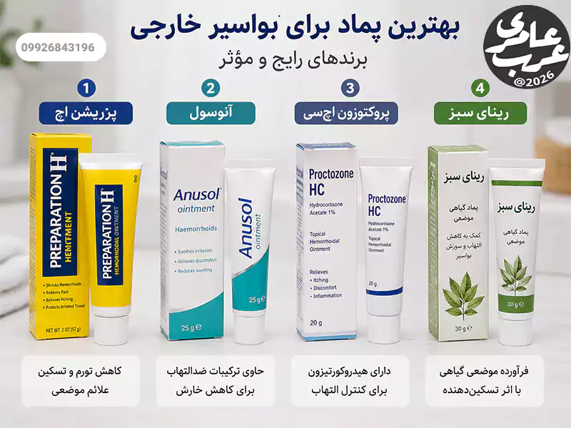 بهترین پماد برای بواسیر خارجی محصولی است که متناسب با شدت درد، میزان التهاب و شرایط فرد انتخاب شود